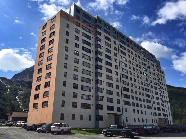 Everyone in Whittier lives here, at the Begich Towers