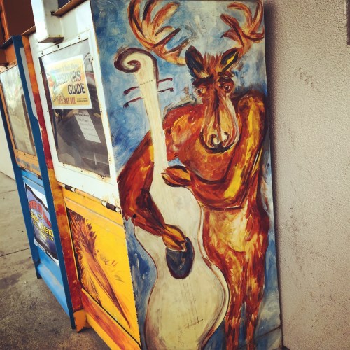 Moose with a Bass Guitar