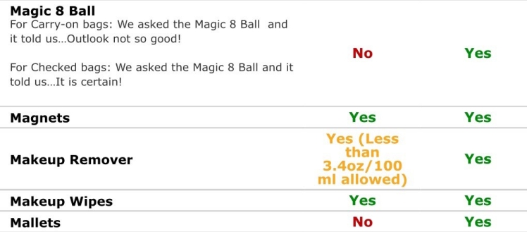Screenshot from TSA website -- Magic 8 Ball